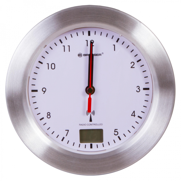 Непромокаем стенен часовник Bresser MyTime Bath бял
