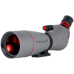 Мощна зрителна тръба Levenhuk Blaze PLUS 80 II с голям 80 mm обектив и наклонен окуляр, монтирана на стабилен настолен статив
